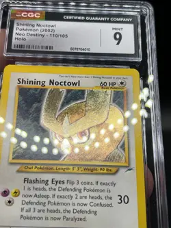 CGC 9 MINT Shining Noctowl 2002 Neo Destiny 110/105 Holo Pokemon Card - Image 3