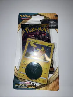 Pokemon Trading Card Game Darkness Ablaze Pikachu SWSH039 Black Star Promo - Image 1