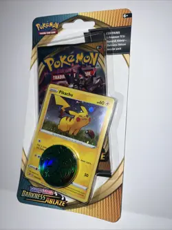 Pokemon Trading Card Game Darkness Ablaze Pikachu SWSH039 Black Star Promo - Image 2
