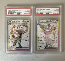 Umbreon Ex 176 & Espeon Ex 175 Prismatic Evolutions Promos Sequential Set PSA 10 - Image 1