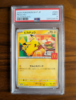 Pokemon Pikachu M-P Promo 020/M-P 2025 Japanese McDonald's PSA 9 Graded - Image 1
