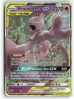 Pokemon SM - Unified Minds Mewtwo & Mew GX 71/236 Holo - Image 1