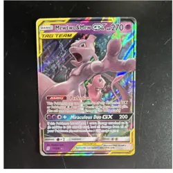 Pokemon TCG Mewtwo & Mew GX Sm-Unified Minds Ultra Rare Holo 71/236 EN 270HP - Image 1