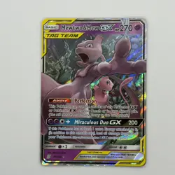 Mewtwo & Mew GX 71/236 SM-Unified Minds Ultra Rare Holo TAG TEAM Pokemon Card MP - Image 1