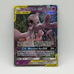 Mewtwo & Mew GX 71/236 SM-Unified Minds Ultra Rare Holo TAG TEAM Pokemon Card MP - Image 2