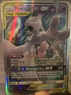 Pokemon Mewtwo & Mew GX 71/236 Sm-Unified Minds TAG TEAM GX Holo 270 HP - Image 1