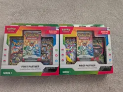 X2 Pokemon First Partner Illustration Collection Series 1 Booster Box New Sealed - Image 1