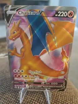 Charizard V SWSH050 SWSH: Sword & Shield Promo Cards Holo LPMP 👁 Description - Image 1