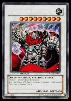 XX-Saber Gottoms - CT06-ENS04 NM Secret Rare 2009 Collectors Tin Yu-Gi-Oh - Image 1