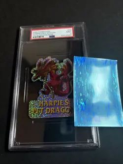 PSA 9 2002 Yu-Gi-Oh Series 1 SandyLion Harpies Pet Dragon #30 Prismatic Sticker - Image 3