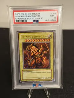 2003 YU-GI-OH! PROMO #003 WINGED DRAGON OF RA ENG.GAME BOY ADVANCE PSA 9 - Image 3