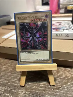 Yu-Gi-Oh! Red-Eyes Black Dragon Premium Gold Rare Alt Art MGED-EN003 1st Ed NM - Image 1