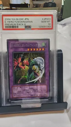 Konami Yu-Gi-Oh! Elemental HERO Flame Wingman JP003 PSA 10 JP Secret 1st - Image 1