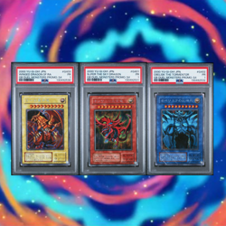 Yu-Gi-Oh! PSA 1 Sequential Set God Slifer Obelisk Ra Set 2000 GB Duel Monsters - Image 1