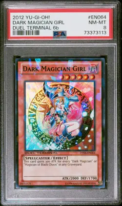 2012 Yu-Gi-Oh! Duel Terminal 6b #EN064 Dark Magician Girl Duel Terminal 6b PSA 8 - Image 1