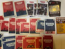 Yu Me Stranger Things Trading Card Lot w/ Art Card, Scratch-Off, cast pictures - Image 1