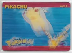 POKEMON - (5) LENTICULAR / FULL MOTION - PROMOTIONAL CARD SET - NUMBERED 1 - 5 - Image 5