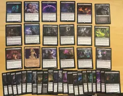 Magic The Gathering Lot Of 40 Battle For Baldur’s Gate BLACK Cards - Image 1
