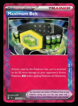 Maximum Belt 154/162 Holo Temporal Forces Pokemon Card - Image 1