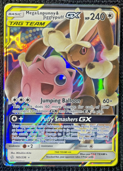 Pokemon TCG Mega Lopunny & Jigglypuff GX 165/236 Cosmic Eclipse Tag Team - Image 1
