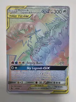 Pokemon TCG Moltres & Zapdos & Articuno GX 66/68 & 69/68 HF TAG TEAM MINT - Image 2