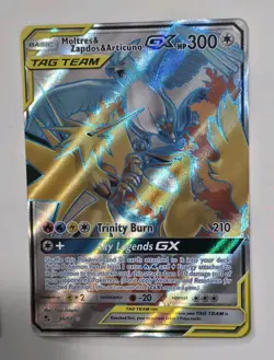 Pokemon TCG Moltres & Zapdos & Articuno GX 66/68 & 69/68 HF TAG TEAM MINT - Image 3