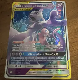 Pokemon TCG Mewtwo & Mew GX TAG TEAM Full Art Holo Unified Minds 71/236 270 Eng - Image 1