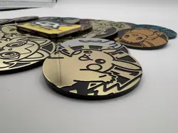 22 Pokemon Coins Lot Offical TCG Coin DUPLICATES JUMBOS REGULAR Size GX TAG TEAM - Image 2