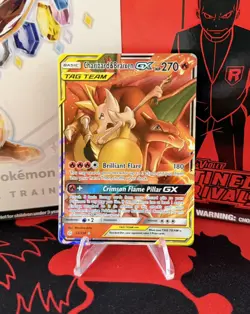 Charizard & Braixen - GX 22/236 Cosmic Eclipse Tag Team Ultra Rare Pokemon TCG - Image 1