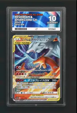 Pokemon TCG Charizard & Reshiram Tag Team Gx Ace 10 - Image 1