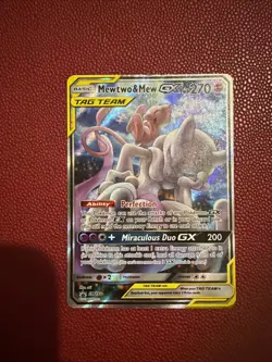 Pokemon TCG Mewtwo and Mew GX Tag Team SM191 Moderately Played - Image 1