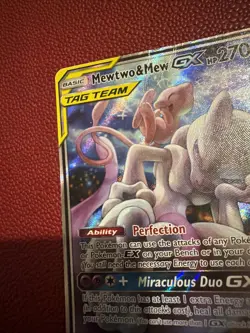 Pokemon TCG Mewtwo and Mew GX Tag Team SM191 Moderately Played - Image 3