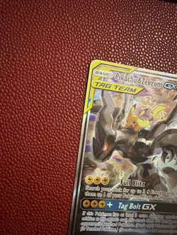 Pokemon TCG Pikachu & Zekrom GX Sun Moon Tag Team SM168 - Image 3