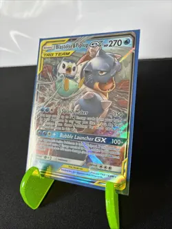 Pokemon TCG Blastoise & Piplup Tag Team GX Cosmic Eclipse 38/236 Holo Ultra Rare - Image 3