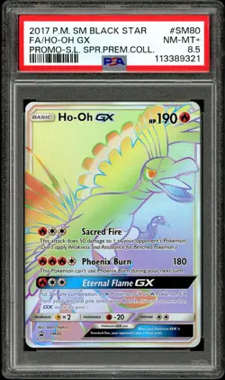 POP 3 PSA 8.5 NM-MT+ HO-OH GX SM80 Promo Pokemon Card - Image 1