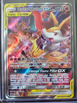 Pokemon TCG Charizard And Braixen Tag Team Gx Promo SM230 - Image 1