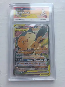 Pokemon TCG Eevee & Snorlax GX TAG TEAM SM169 Black Star Promo Holo ACE 8 - Image 1
