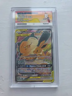 Pokemon TCG Eevee & Snorlax GX TAG TEAM SM169 Black Star Promo Holo ACE 8 - Image 3