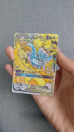 DIY Hand Drawn Pokemon TCG Moltres & Zapdos & Articuno GX TAG TEAM #44 - Image 2