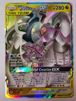 Pokemon TCG - Cosmic Eclipse Arceus & Dialga & Palkia #156/236 Tag Team - Image 1