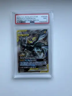 PSA 9 Pikachu & Zekrom GX SM168 | Pokemon TCG S&M Tag Team Black Star Promo - Image 1
