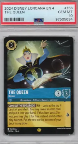 PSA 10 2024 Disney Lorcana EN 4 Ursula's Return The Queen Legendary #156 - Image 1