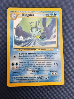 🐉 Pokemon TCG Kingdra 19/64 Neo Revelation Rare WOTC Vintage Heavily Played 🐉 - Image 1