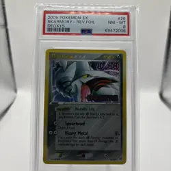 2005 Pokemon Skarmory Pokemon EX Deoxys Reverse Foil #26 PSA 8 - Image 1