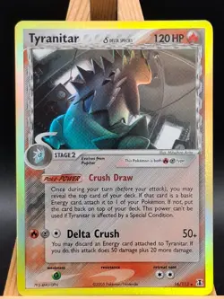 Tyranitar, 16/113, Delta Species, Vintage Reverse Holo Stamp, LP/MP - Image 1