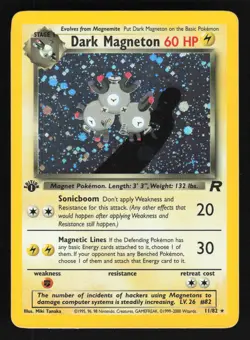 Dark Magneton (11) 1st Edition Holo Holo Rare Team Rocket 11/82 NM/NM- - Image 1