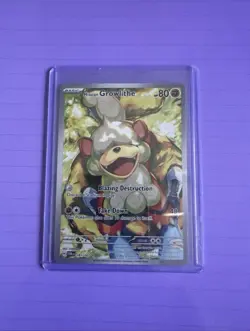 Pokemon TCG Hisuian Growlithe 181/167 Twilight Masquerade Illustration Rare MN - Image 1