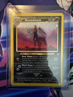Neo Revelation Houndoom NM Holo Vintage Rare Swirl TCG Never Played - Image 2