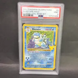 Blastoise PSA 9 Celebrations Classic Collection 2/102 Holo Base Set Pokemon - Image 1