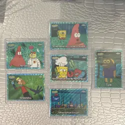 Topps Chrome SpongeBob SquarePants Lot of 6 Serial Numbered /75 Chase Cards - Image 1